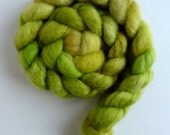 BFL Wool Roving - Hand Painted Spinning or Felting Fiber, Gold and New