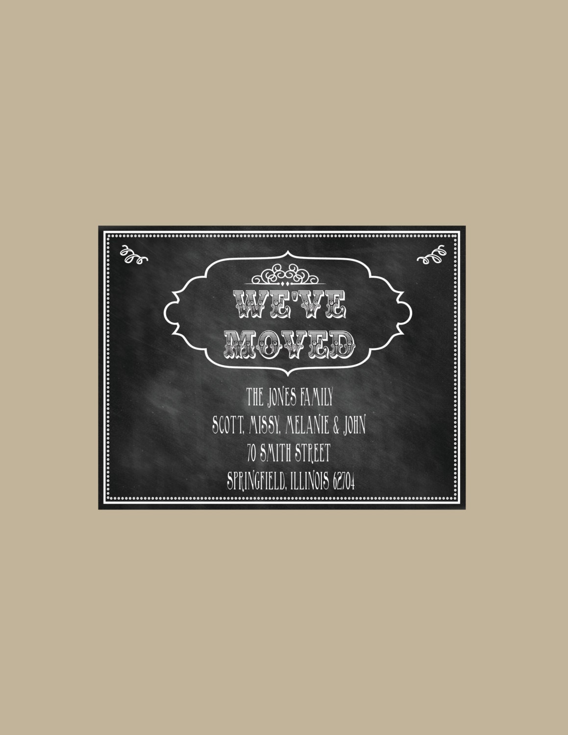 Chalkboard moving announcements, new address card (set of 10) Il_170x135