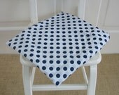 Vintage Fabric Yardage Polka Dot Navy Blue Supplies