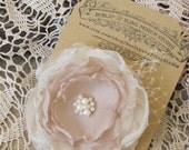 Wedding Hair Flower Large Pearl  Bridal Accessory