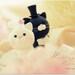 Lovely cat and  kitty Wedding Cake Topper