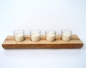 Rustic Candle Holder for 4 Glass Votives