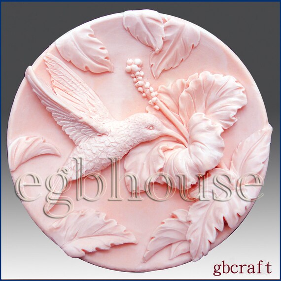 2d silicone soap mold hummingbird in hibiscus garden by 2d silicone soap mold hummingbird in hibiscus garden by