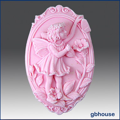 2D Silicone Soap Mold - fairy 4 Pansey Fairy of Thoughtfulness- Free Shipping