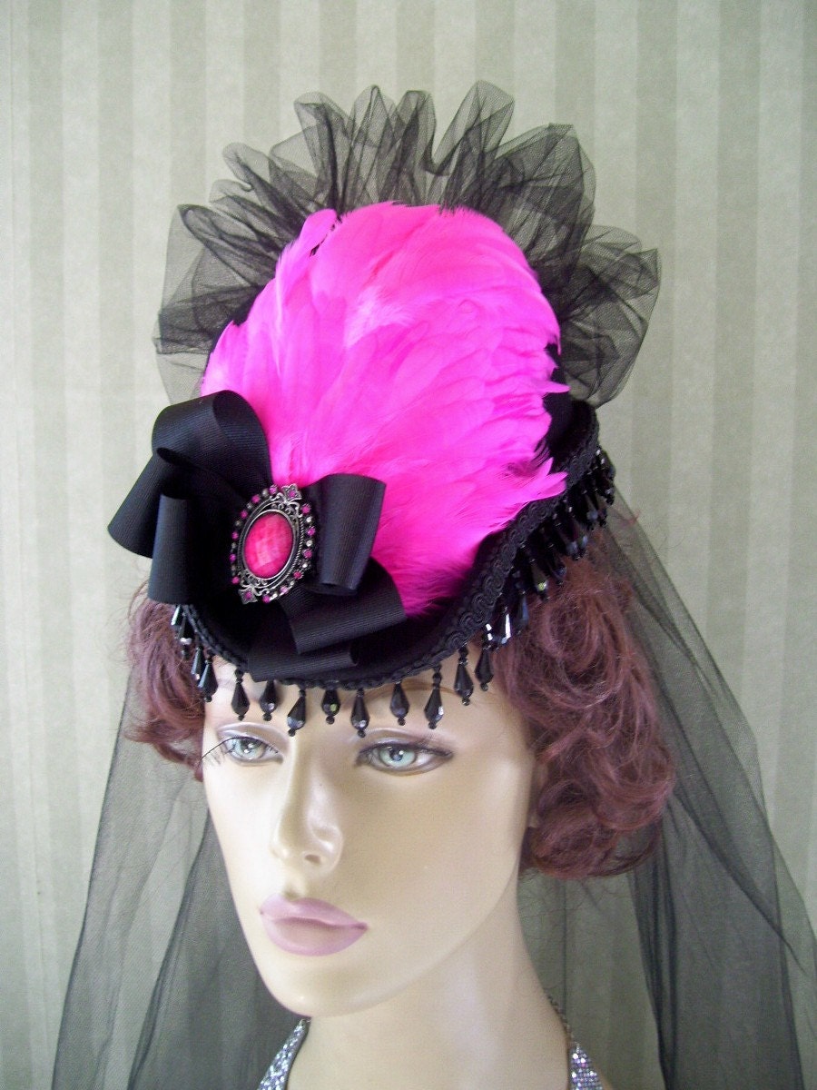 Victorian Hat Steampunk Hat Kentucky Derby Hat Mini Riding Hat Wedding Hat Mini Top Hat By Ms.Purdy