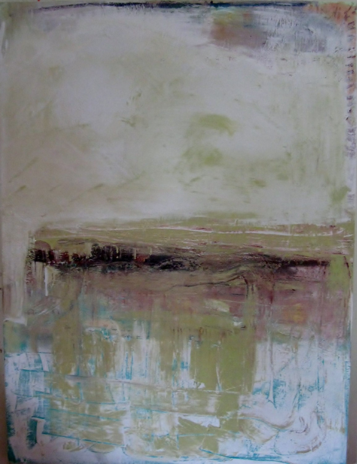 As They Made Their Way, Original mixed media painting on canvas