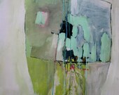 Large Terrarium, Original oil and acrylic painting on canson paper