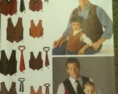 Man and boys vest Steampunk pattern. 