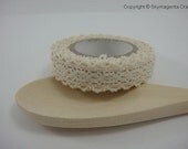 1 Roll Lace Tape, Beige, 15 mm x 2 meter