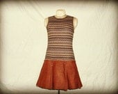 Upcycled Sweater Dress // Eco Urban Chic for Women // Medium Large // Sleeveless Minidress // Brown Neutrals