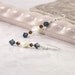 Pearl Earrings Cream Topaz Blue Sterling Silver Earth Tones