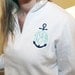 Monogram Anchor 1/4 Zip Sweatshirt Personalized Preppy Nautical Sweater