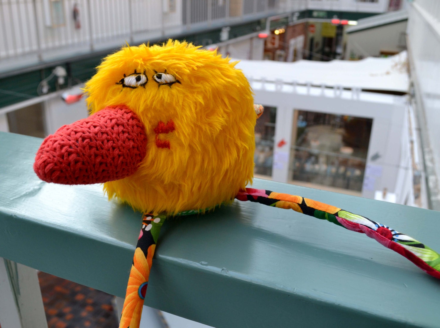 Yellow Easter Chick, handmade plush ornament