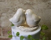 Ivory Love Bird Cake Topper