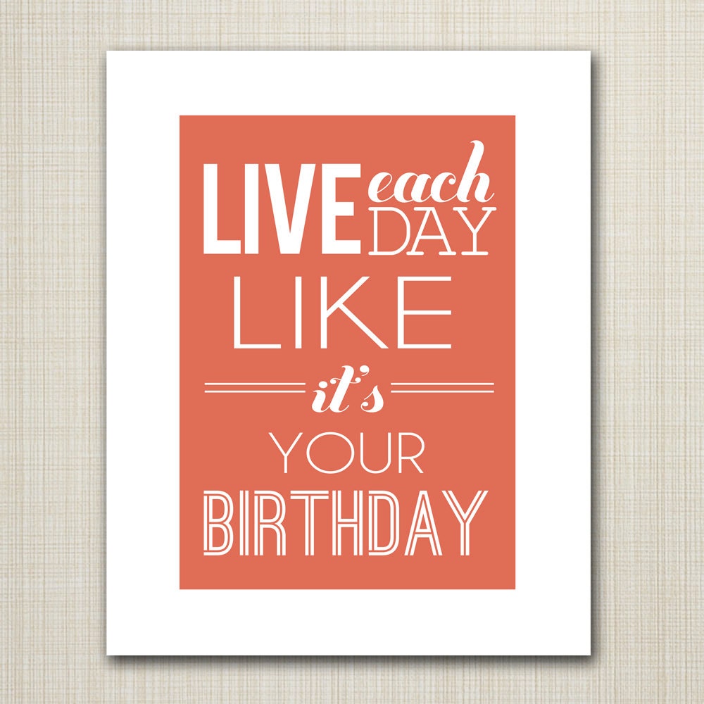 birthday printable 8x10 art print INSTANT DOWNLOAD