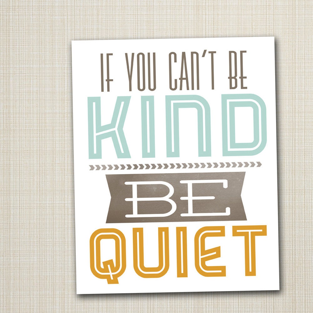 be kind printable 8x10 children's  art print