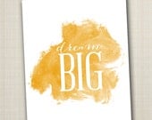 dream big printable 8x10 children's art print
