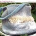 Hand Knitted Felted Tote Bags - Light Blue or Grey and White - Ready to Ship -Fashion Accessory