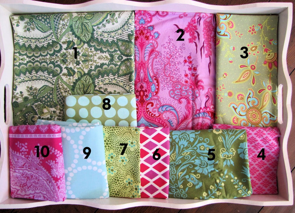 Bamboo Green and Fuchsia Amy Butler 56X64 Custom Order Quilt