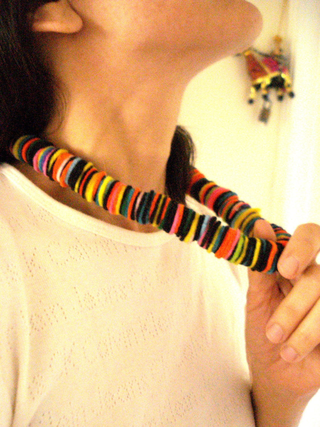 Necklace Colorful Felt