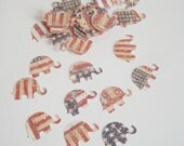 50 Vintage American flag theme elephants, elephant confetti , Fourth of July decoration, party decoration, scrapbook embellishment