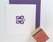 Mini Butterfly Rubber Stamp