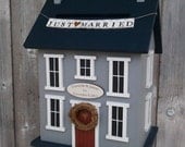 2013 Wedding Card Box Birdhouse Original  Personalized -  Choose your Colors - Just Married banner