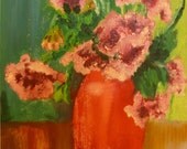 Pretty vintage floral oil.. 10 x 14 signed by artist