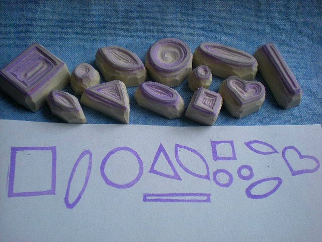 anything goes rubber stamp set, hand carved rubber stamps, handmade rubber stamps