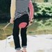 Skinny red denim jeans