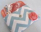 Cash Envelope System - Cash Wallet - 6 Pockets - Custom - Made to Order - You Choose Colors - Chevron prints -