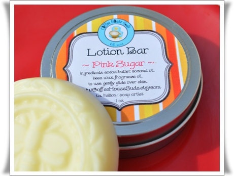 Pink Sugar Solid Lotion Bar with Travel Tin - Large - Free Shipping