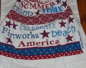 Summer Celebrate Crochet Top Kitchen or Bathroom Towel