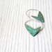 Geometric Verdigris Earrings - handmade copper and sterling silver dangle earrings with verdigris patina, Etsy