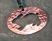 Bunny in Waiting Necklace - hammered copper