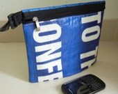 Recycled Material - Zip Gadget / Accessory / Cosmetic Pouch / Travel Waterproof Pouch