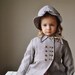 1950s Chocolate Houndstooth Coat, hat & handwarmer set, size 3t