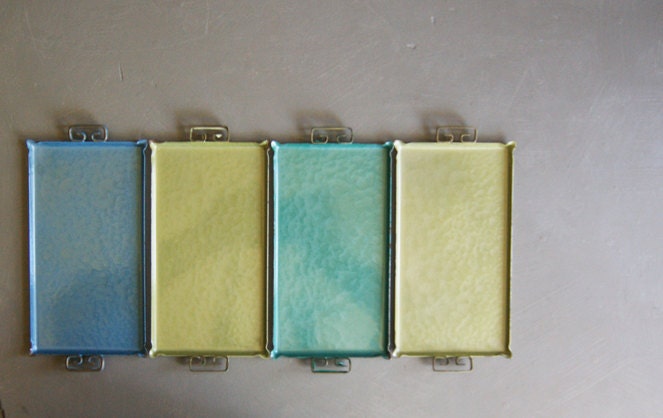 Moire Glaze Kyes Snack Trays, Mid Century Cocktail Hour Decor
