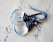 Mint Green Earrings Amethyst Sterling Silver Wire Wrapped Prasiolite Sage Drop Earrings