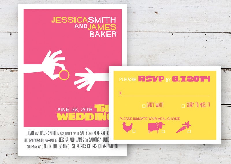 Movie Poster Wedding Invitation Suite