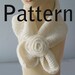Knitting Pattern for Keyhole Scarf and Crocheted Rose, Stay in Place Scarf, Self Tying Scarf