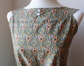 1950s Inspired Floral Boat Neck Dress / Kitsch Dress / Handmade / S M