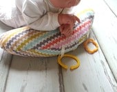 Luna Tummy Time Pillow, Cupcake Chevrons