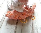 Tummy Time Pillow, Foxes in Coral