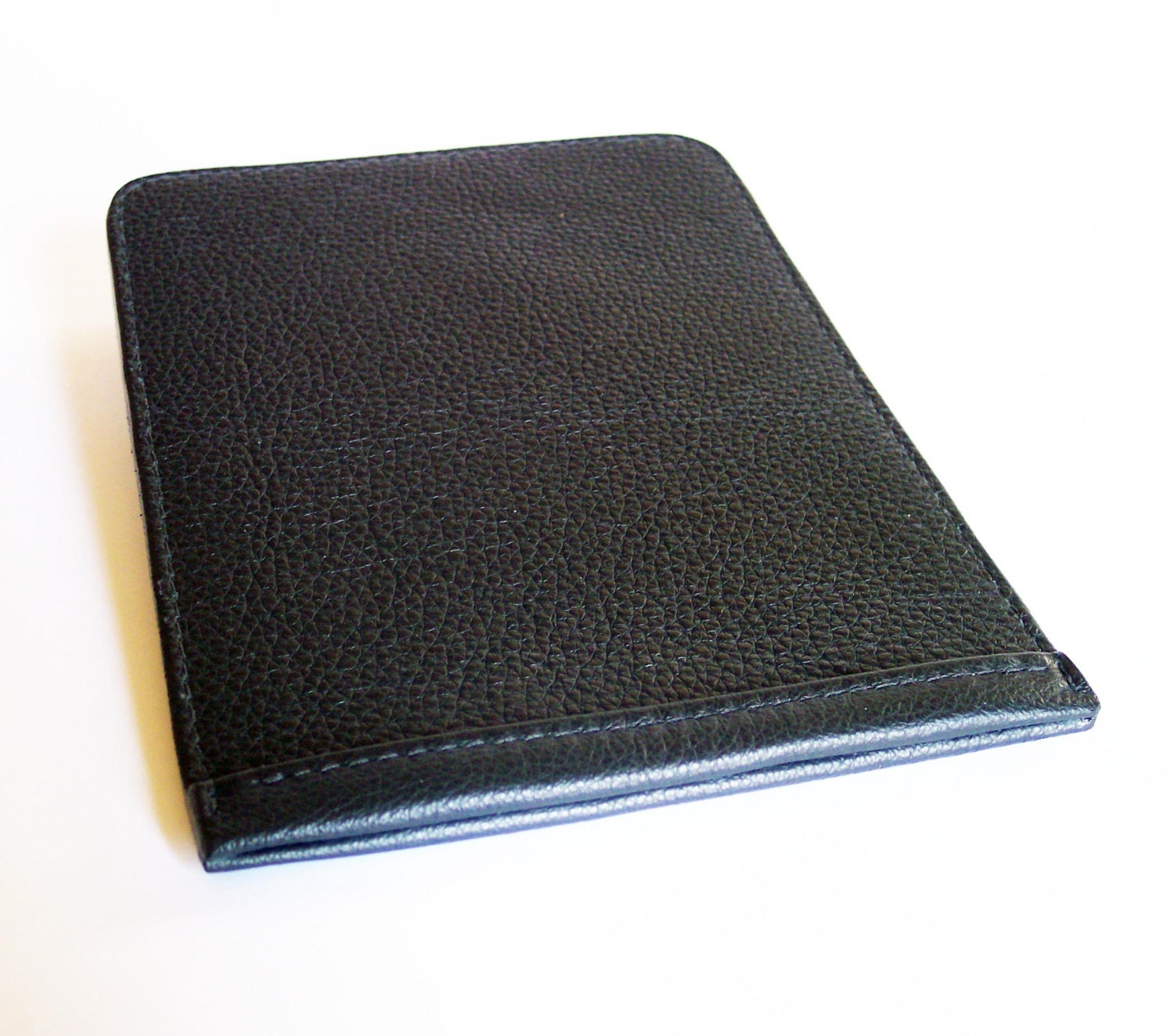 Leather Kindle Paperwhite Case Sleeve - Pebble Grain Black Leather