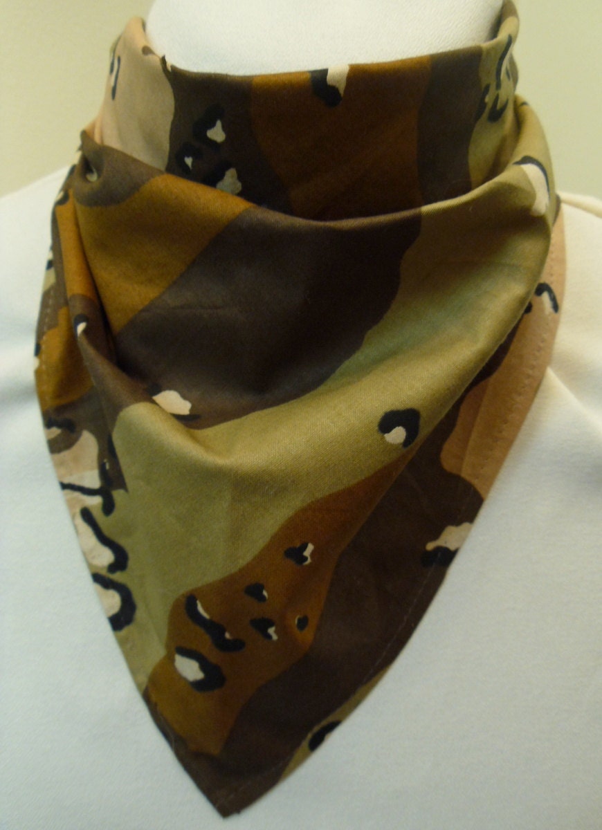 Bandana scarf, camouflage novelty print, stoma cover