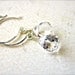 tivoli earrings - white topaz wire wrapped earrings, sterling silver, simple, drop, diamond earrings, april birthstone, handmade jewelry