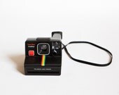 Vintage 1970s Polaroid One Step Land Camera Black Classic Rainbow