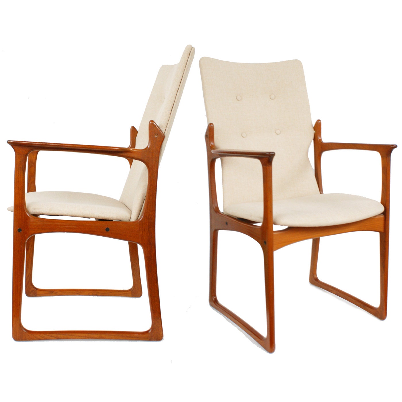 Pair of Danish Modern Arm Chairs by Art Furn Denmark