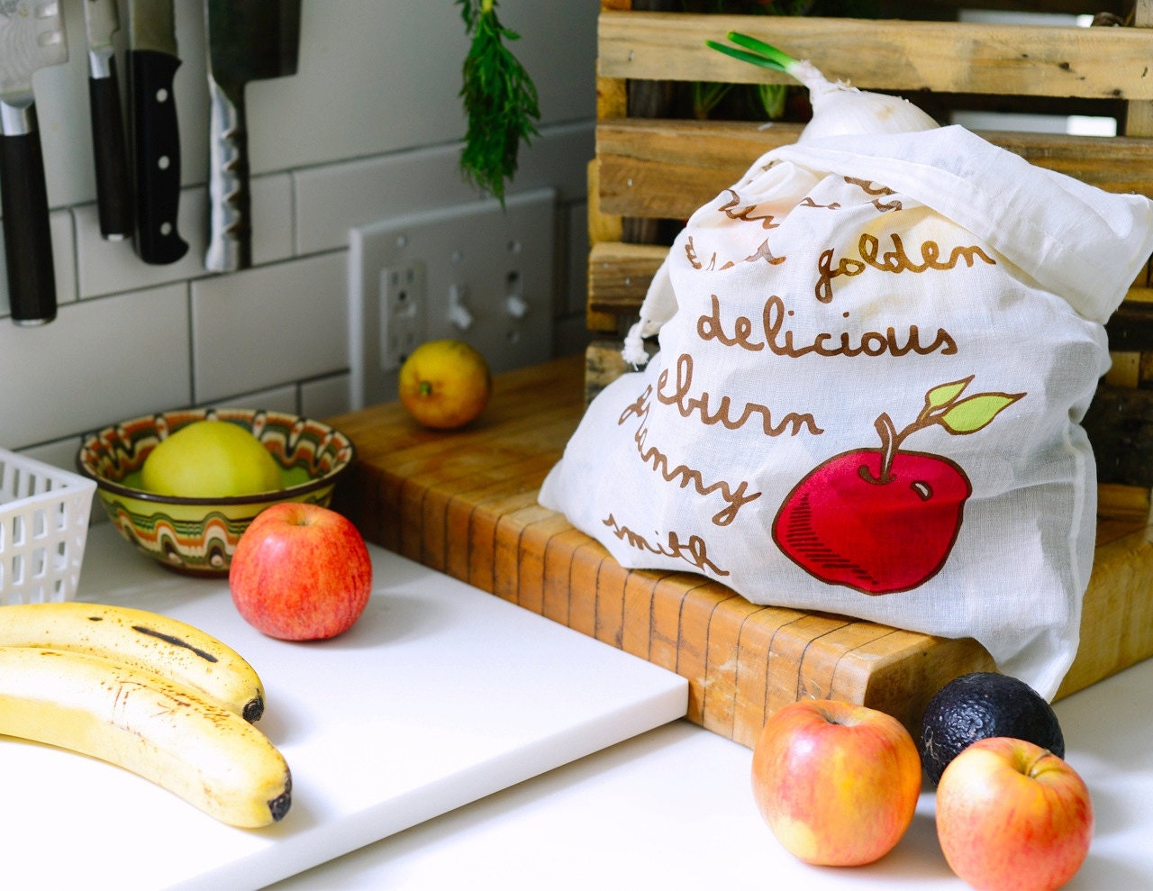 Reusable Produce Bag in Apple